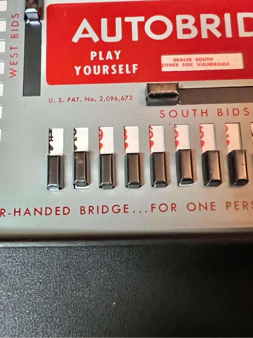 Vintage 1959 Auto Bridge Autobridge Play-Yourself Metal Card Game